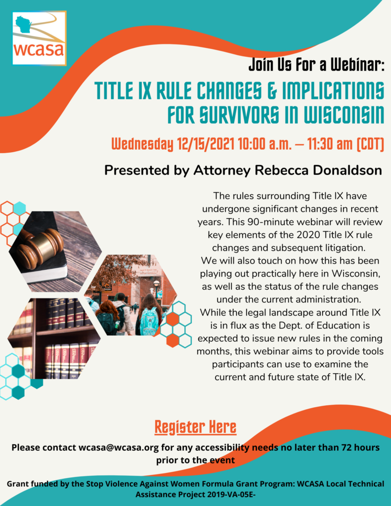 Title IX Rule Changes & Implications for Survivors in Wisconsin